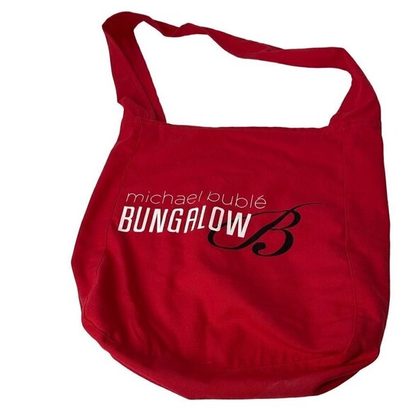 Michael Bublé Handbags - * Michael Bublé Red Large Handle Tote bag Canvas Bungalow B Fan Club